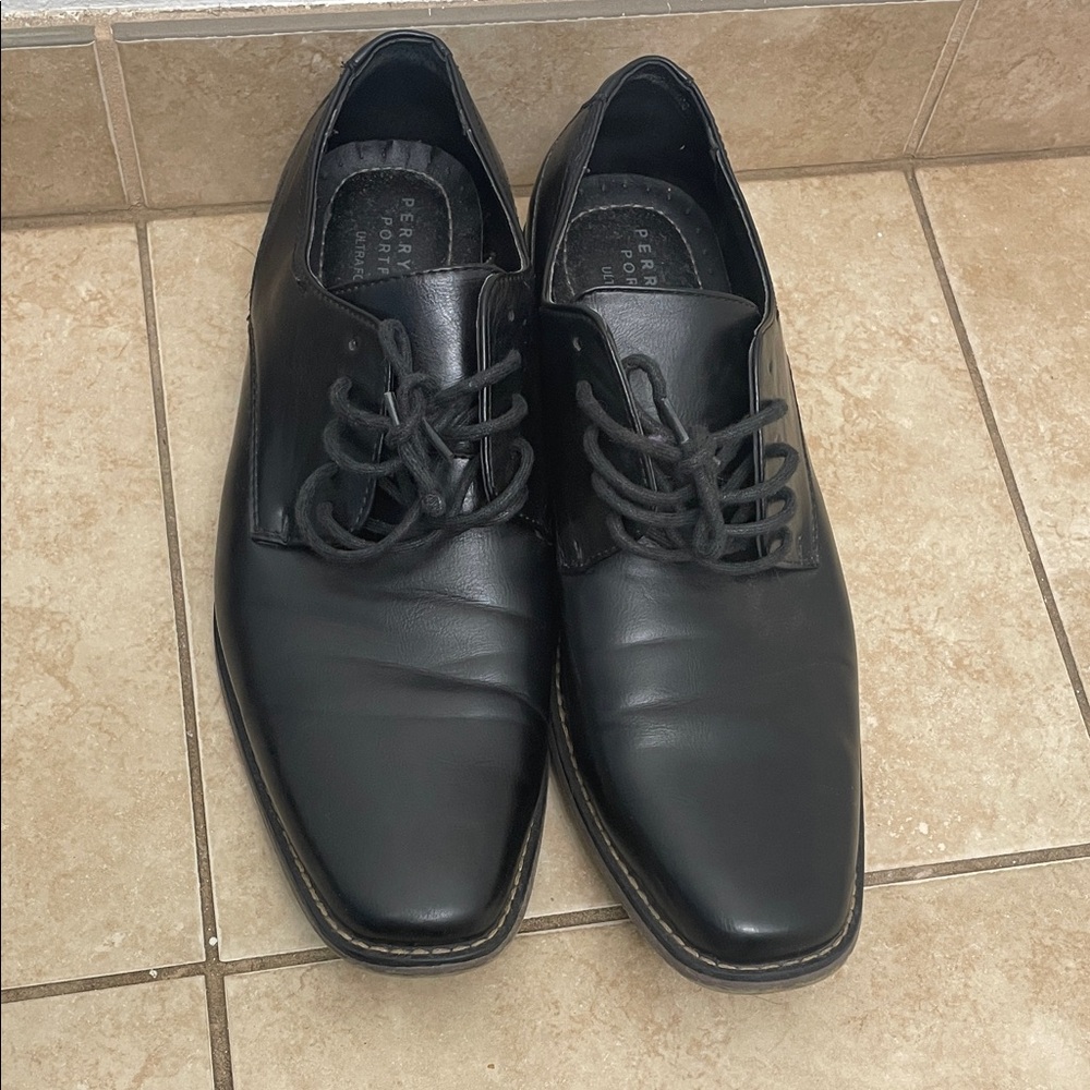 Perry Ellis Black Men's Oxfords